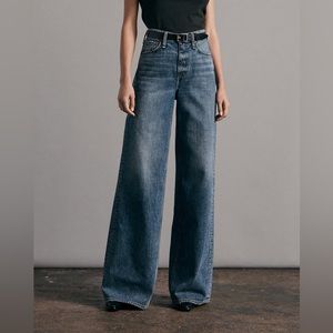 BRAND NEW W TAGS - Rag & Bone Sofie high rise wide leg jean in Pebbles sz 26!!